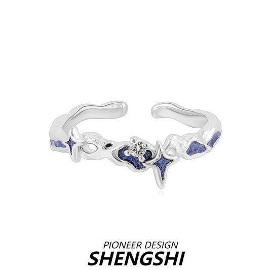 Galaxy Resin Adjustable Ring · Chic & Unique Design